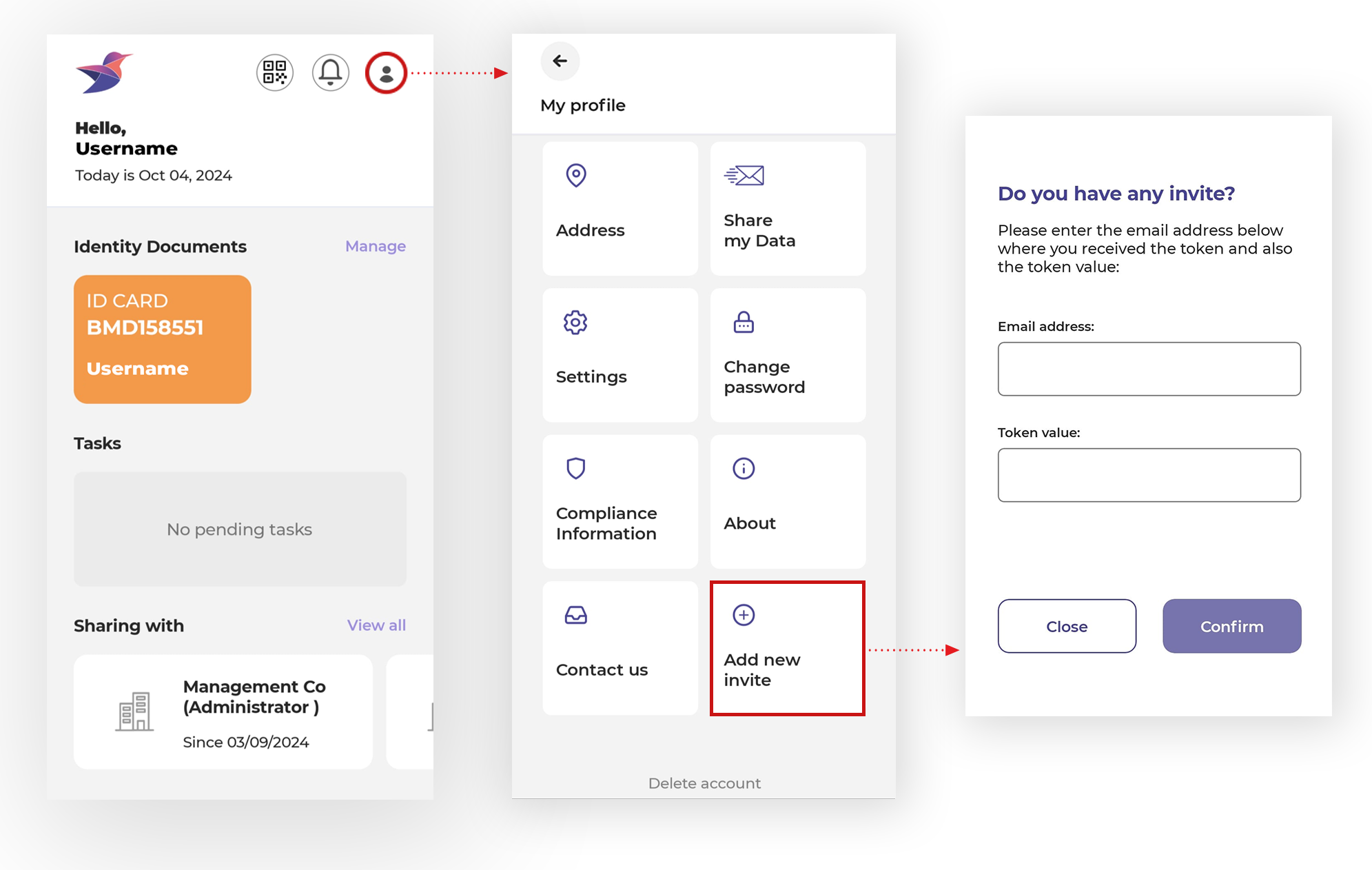 Add a New Invite process App.png